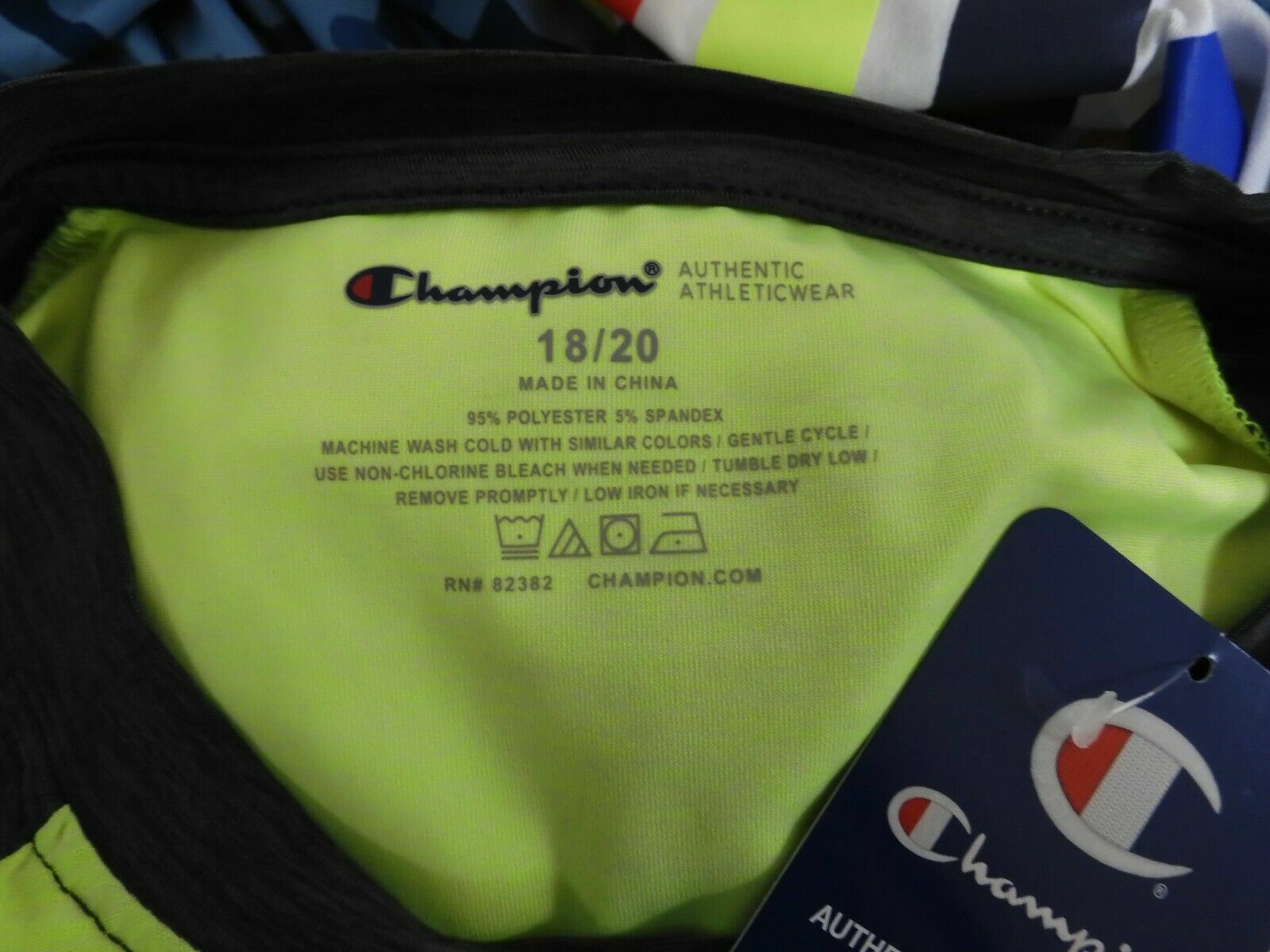 Champion Boys' T-Shirt Sizes 5/6 -18/20 Neon Football Baseball Camo