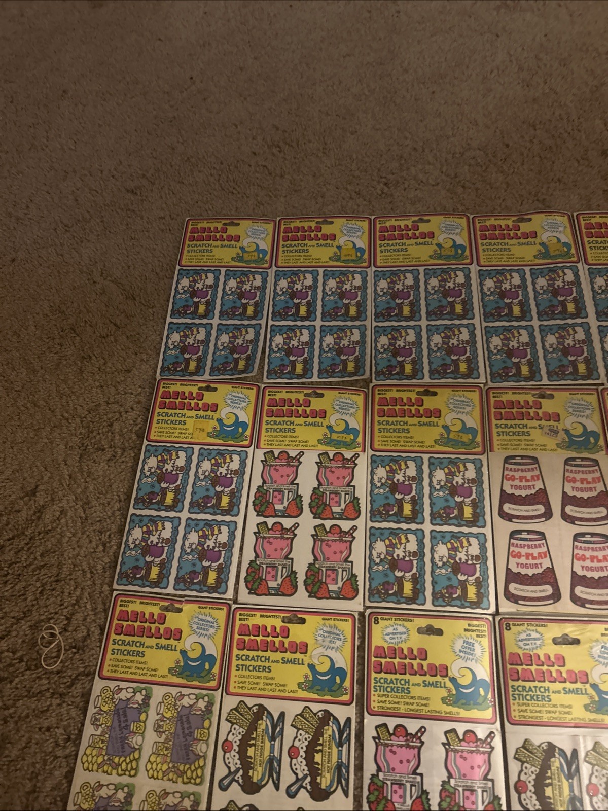 Mello Smellos Scratch & Smell Stickers Lot of (22) Packs Stickers New (34 Scent)