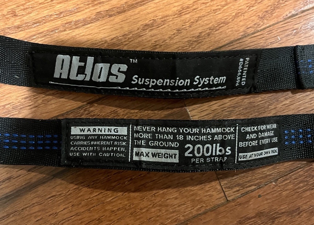 eno Double Neck Blue & Yellow Hammock + Atlas Suspension Straps Lightly Used