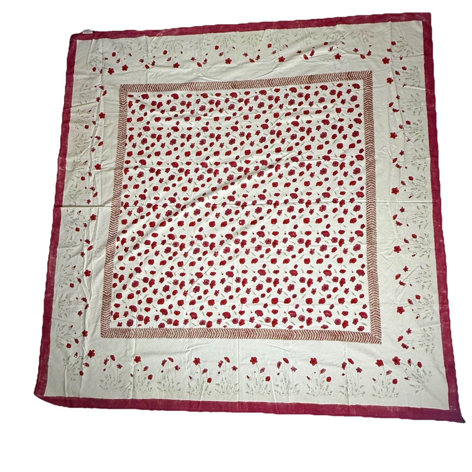 Couleur Nature Square Tablecloth Bruno Lamy Hand Made 70"X70" EUC French Country