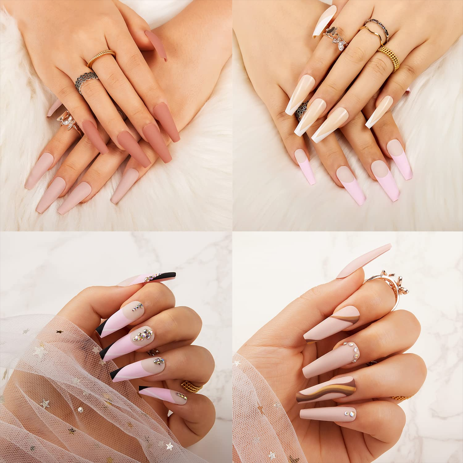 Double-Sided Nail Glue Tape Sticker Adhesive Tabs for Press on Nails 3-40 Sheet