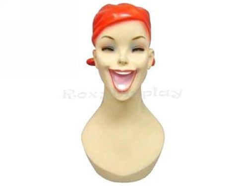 2PCS Female Fiberglass Mannequin Head Bust Vintage Style Display #Y5 X2