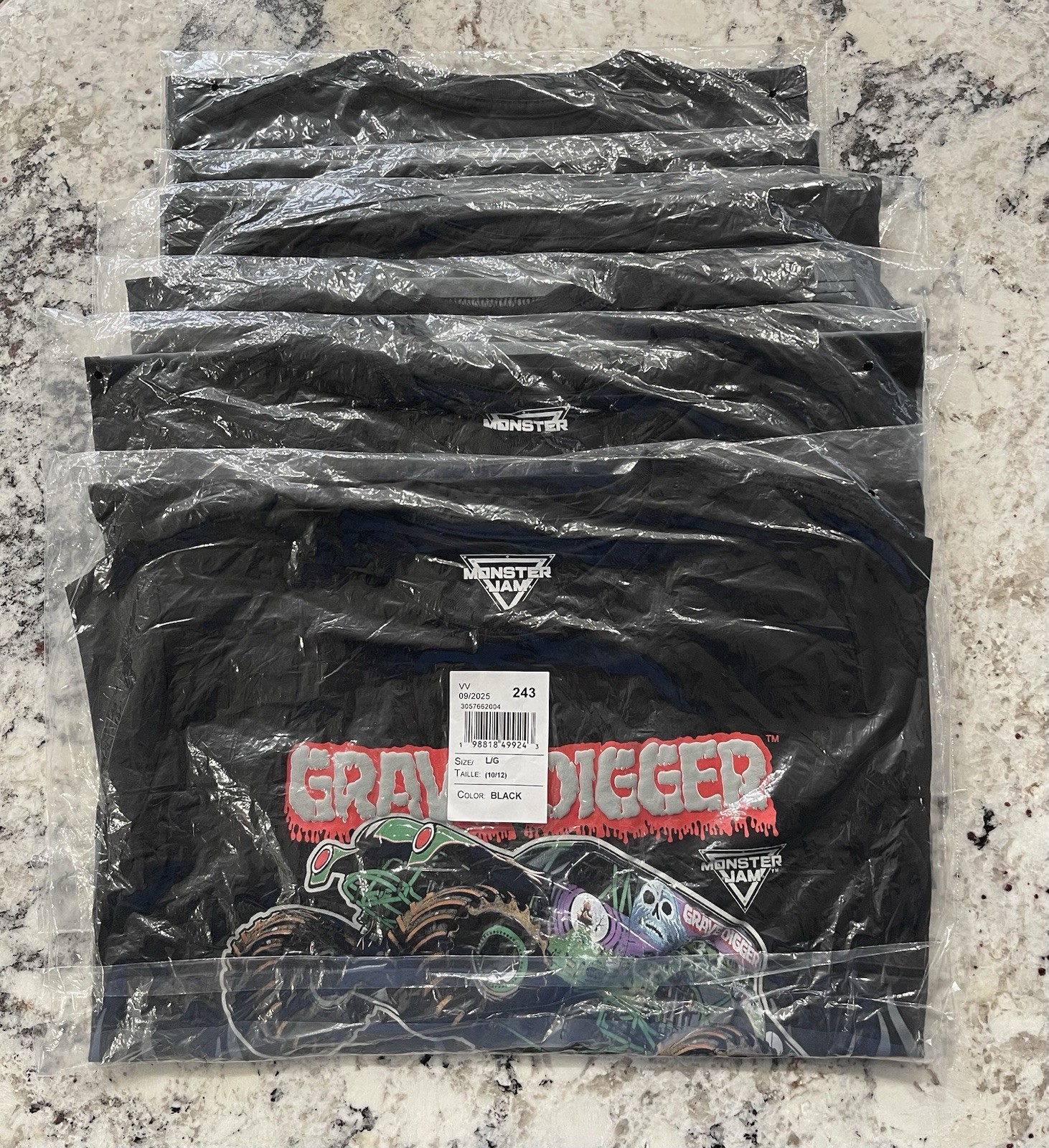 Monster Jam 2026 Official Grave Digger T-Shirt Black Youth S,L,XL-Monster Truck