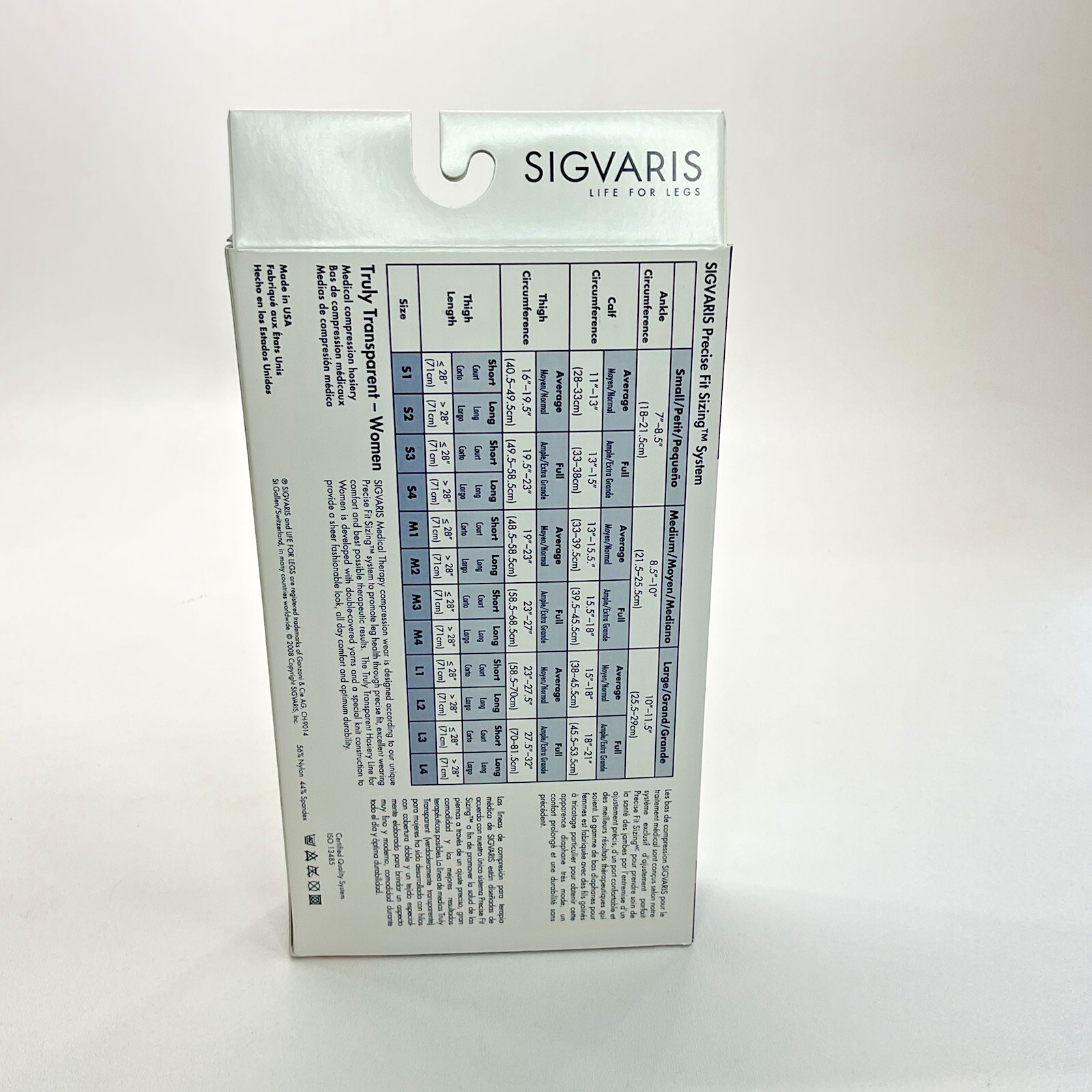 Sigvaris Transparent 20-30 mmHg Medical Compression THIGH HIGH Stay Up Band S2..