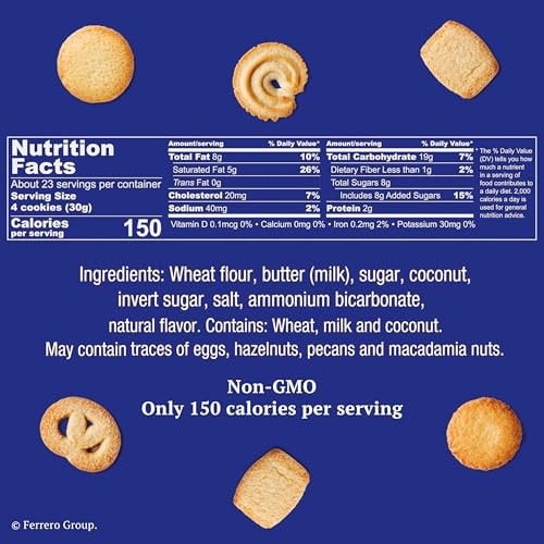 Danish Butter Cookies, Premium 1.5 Pound (Pack of 1) Danish Butter cookies