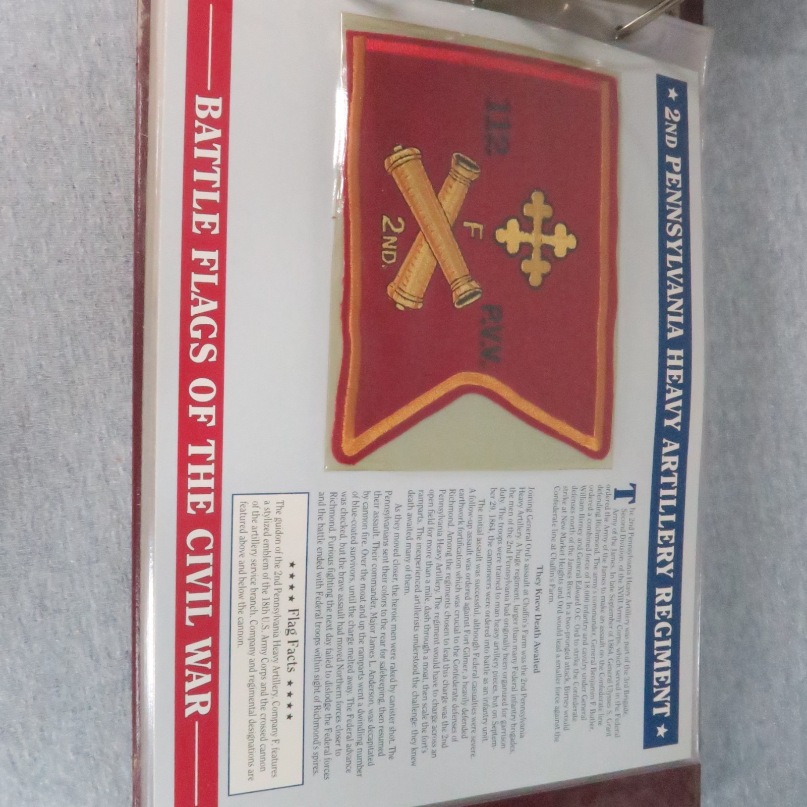 Willabee & Ward Battle Flags of the Civil War Patches in Collection Album