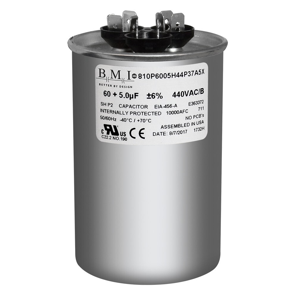 USA 60+5 uf/MFD 370-440 VAC volts Round Dual Run Capacitor 50/60 Hz - Lot-1