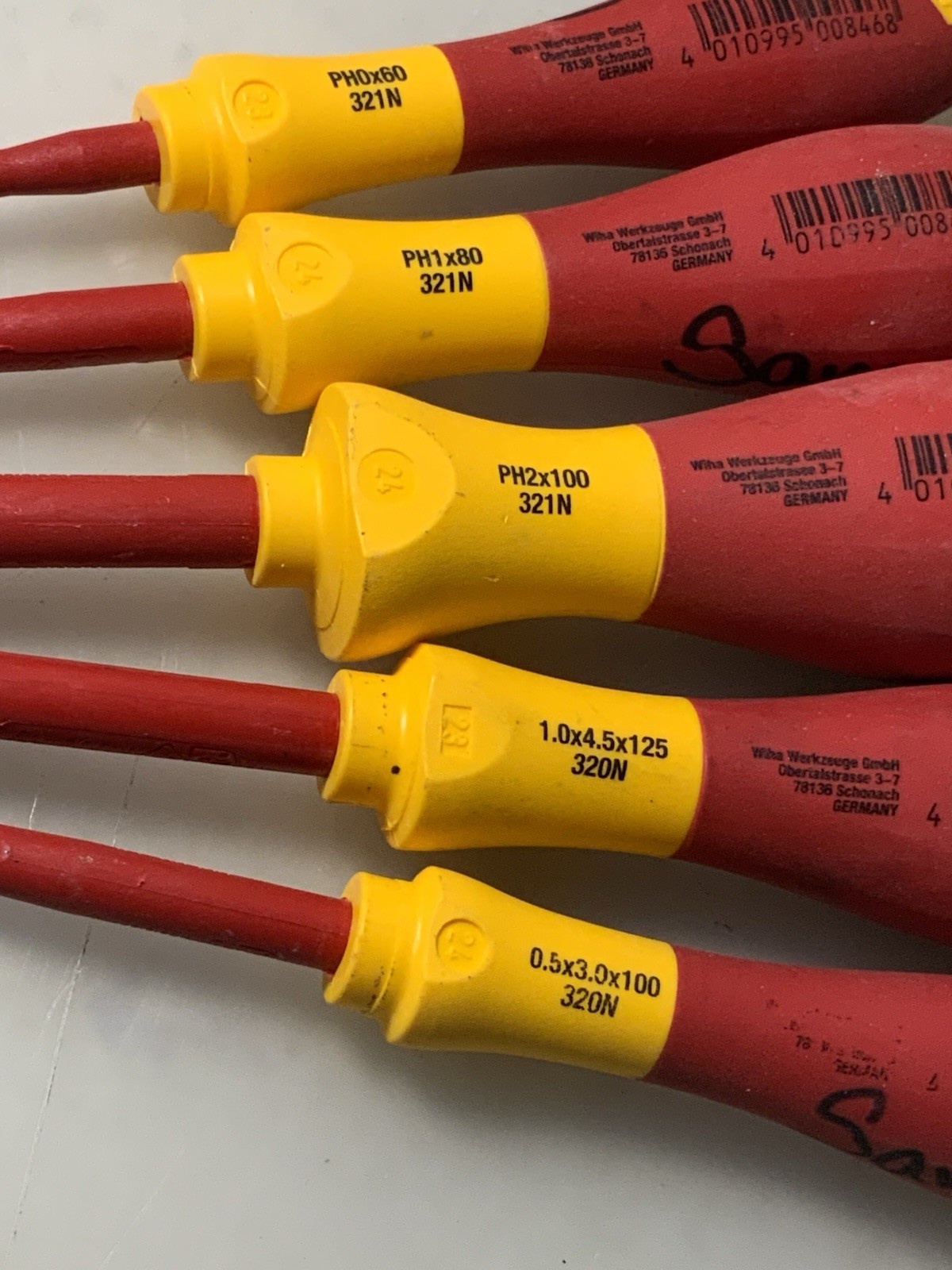 Wiha Insulated Industrial Pliers,Screwdriver, Bag, Meter & vest, 12pcs Total