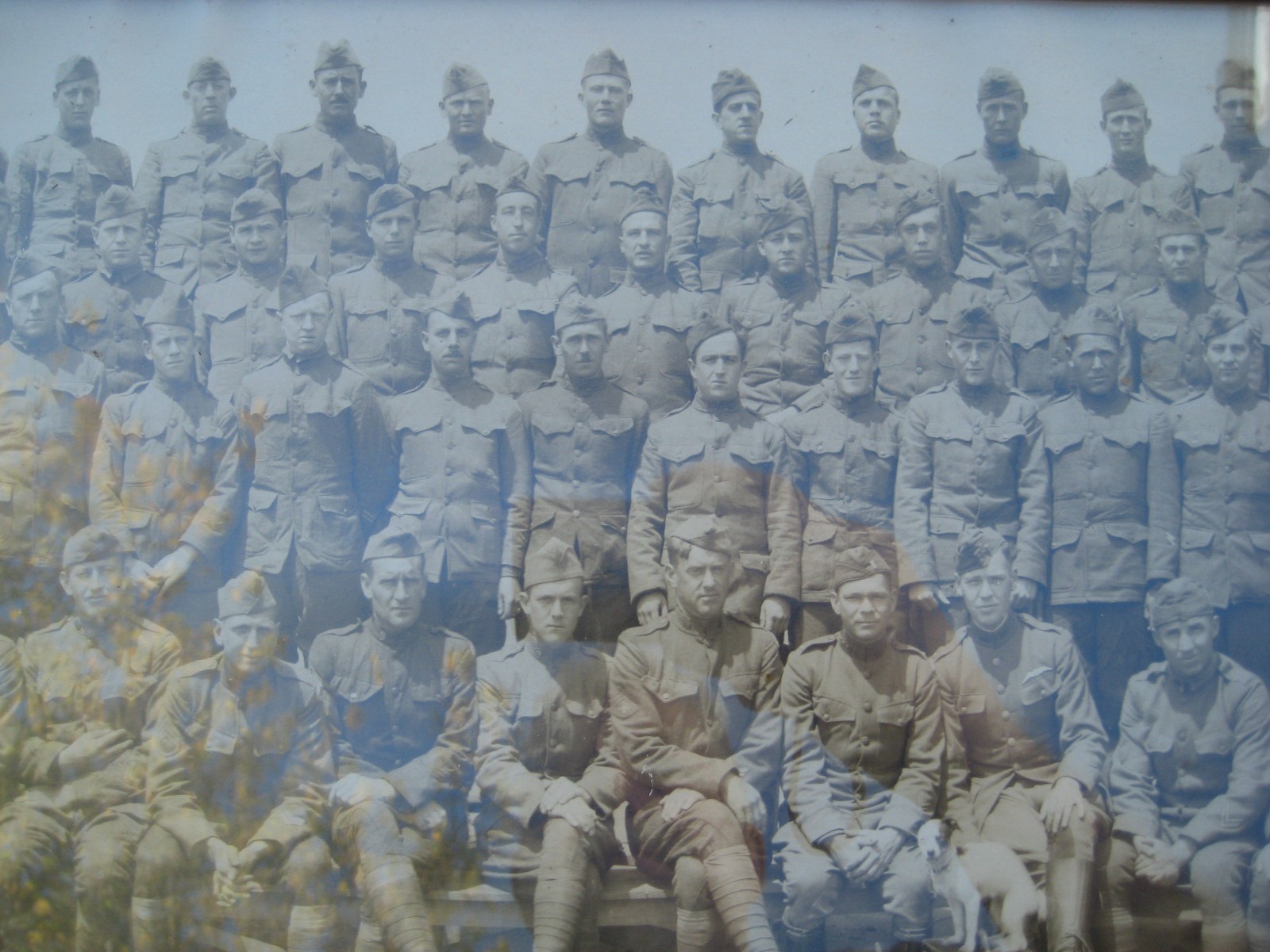 WWI 370th Aero Squadron Yardlong Back From France Named Pilot w/ Jack Russell