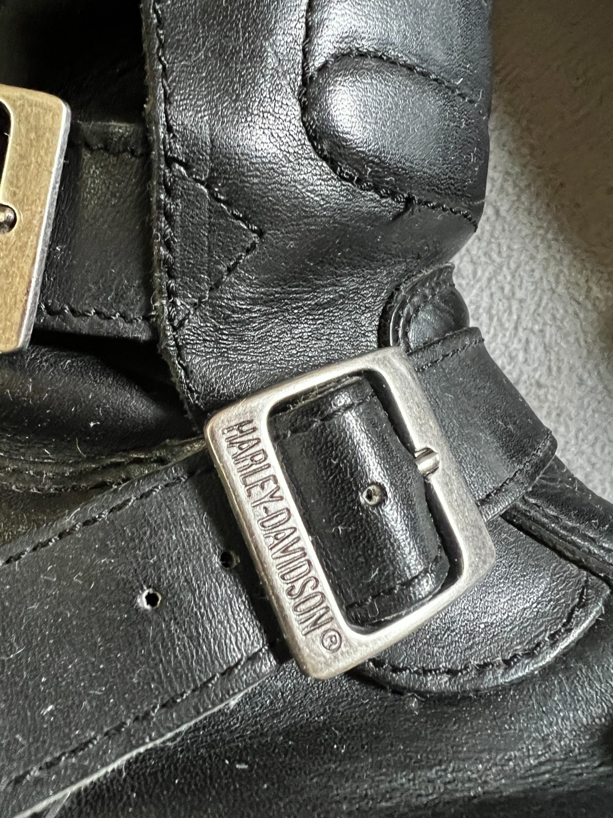 Harley-Davidson Women's Black Leather Biker Boots Size 10