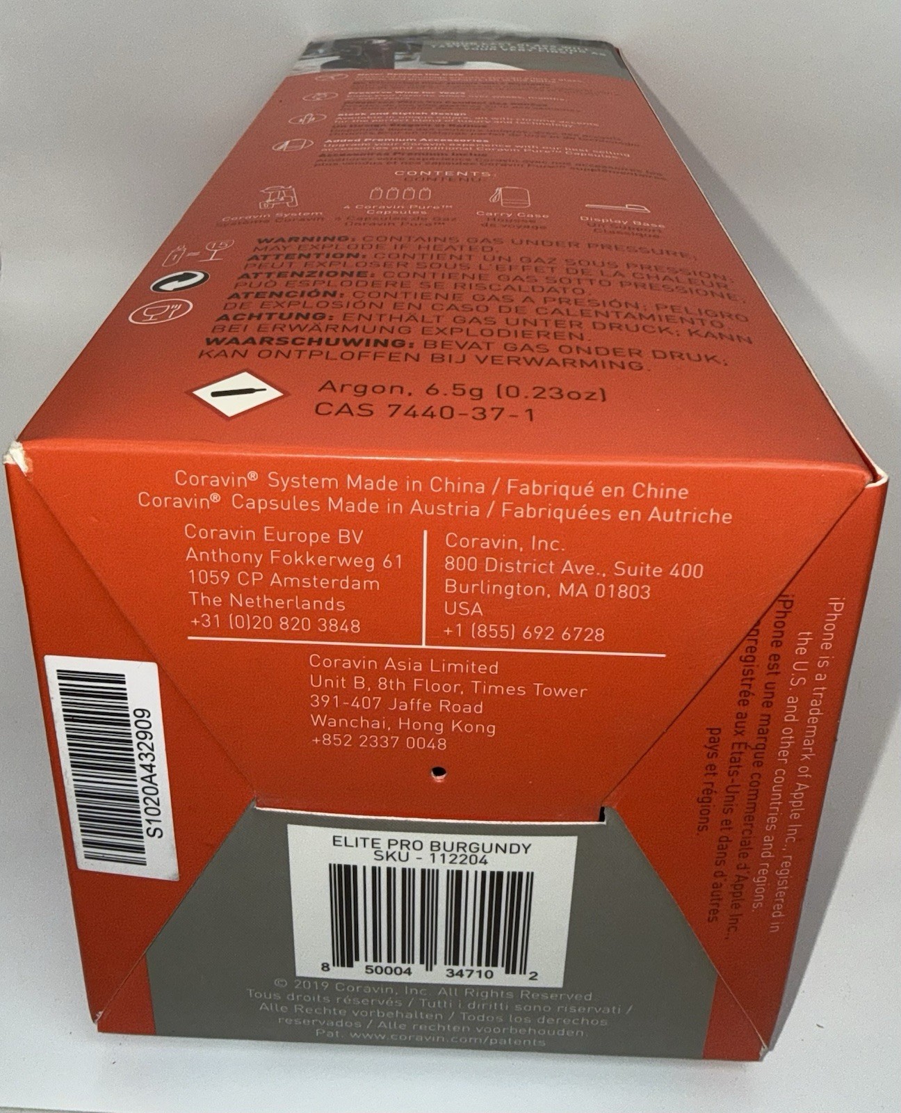 NEW! Coravin Model Two ELITE PRO BURGUNDY 112204 Wine Preservation Sys. NO CORKS