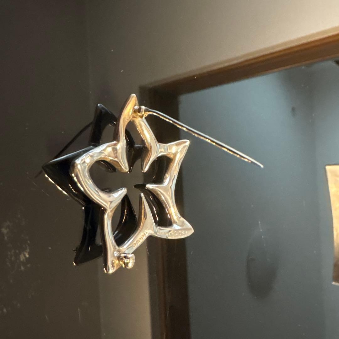 Tiffany & Co. Plumeria Flower Brooch Pin Sterling Silver SV925 No Box Rare