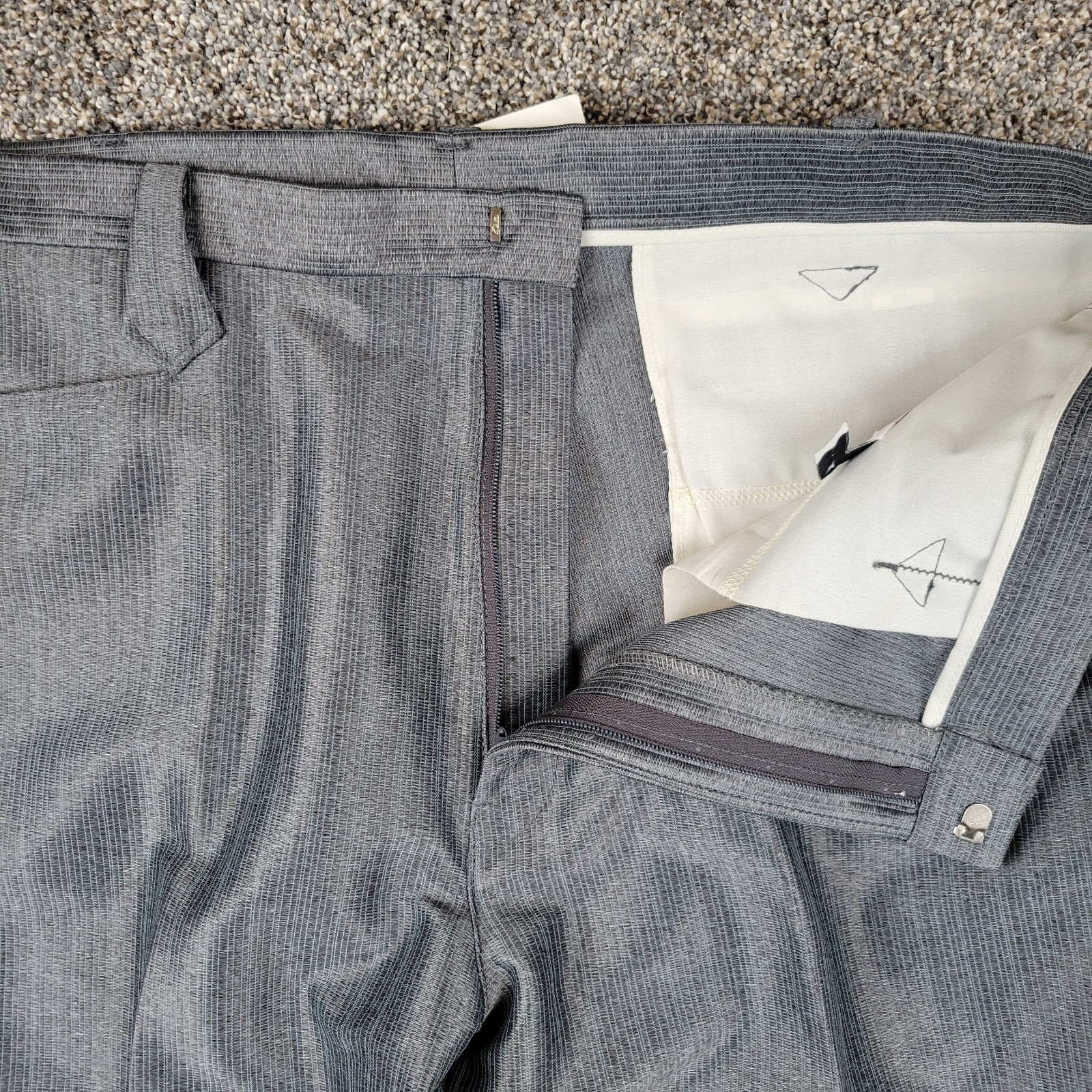 Vintage Pagano West Dress Pants Mens 40 Gray Westerner Swedish Wrap Unhemmed NWT