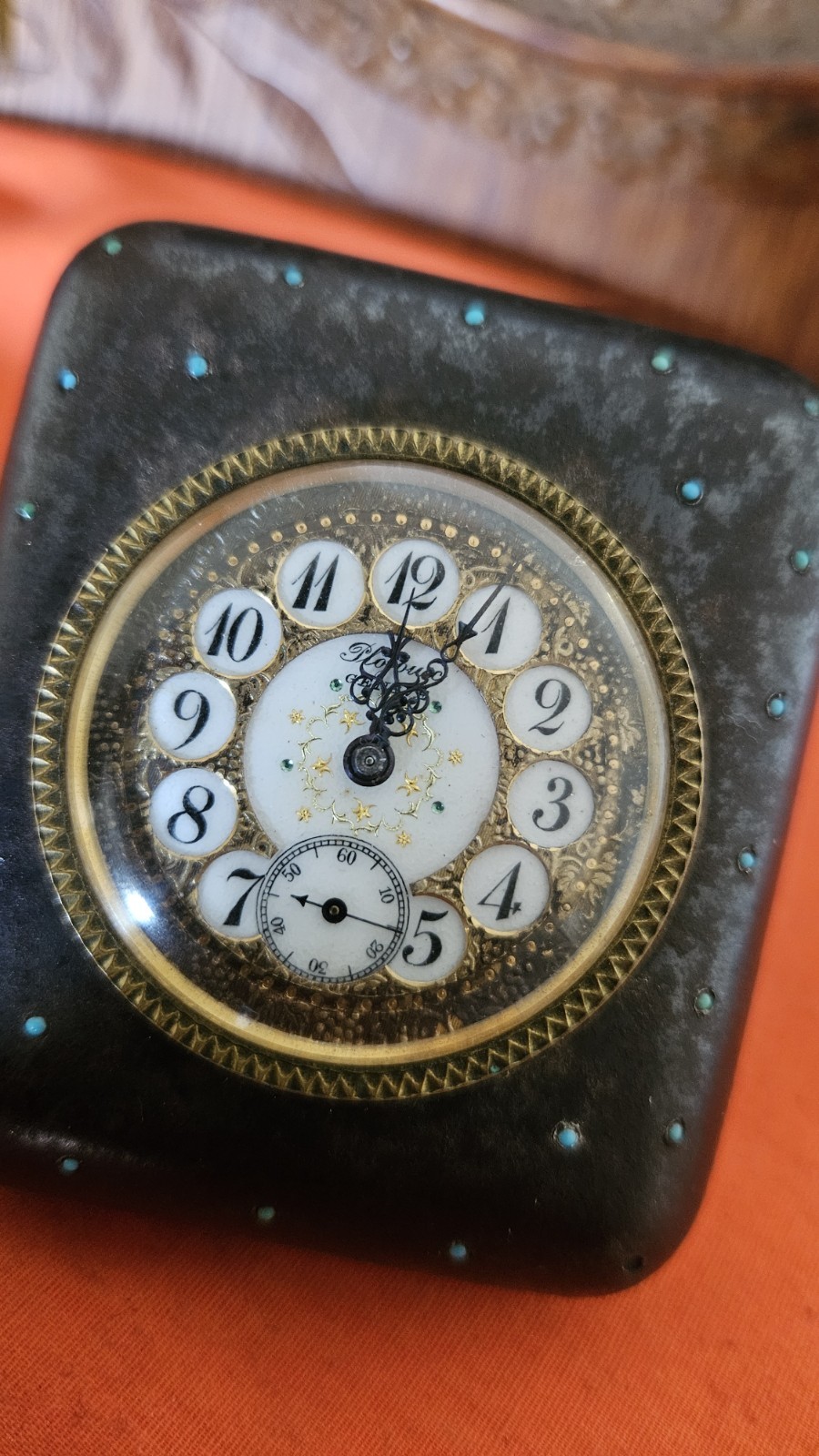 ANTIQUE PLOJOUX GENEVE Victorian, Swiss Desk Clock Working