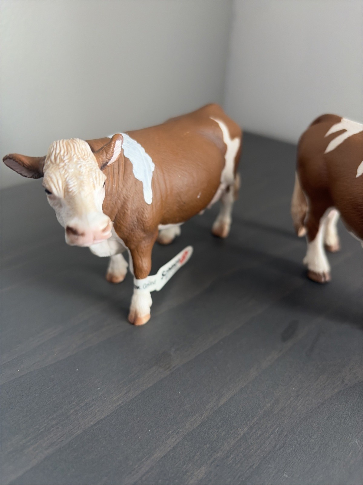 Schleich 2008 Simmental Bull Simmental Cow Steer Farm Animal Figure 5" Long New