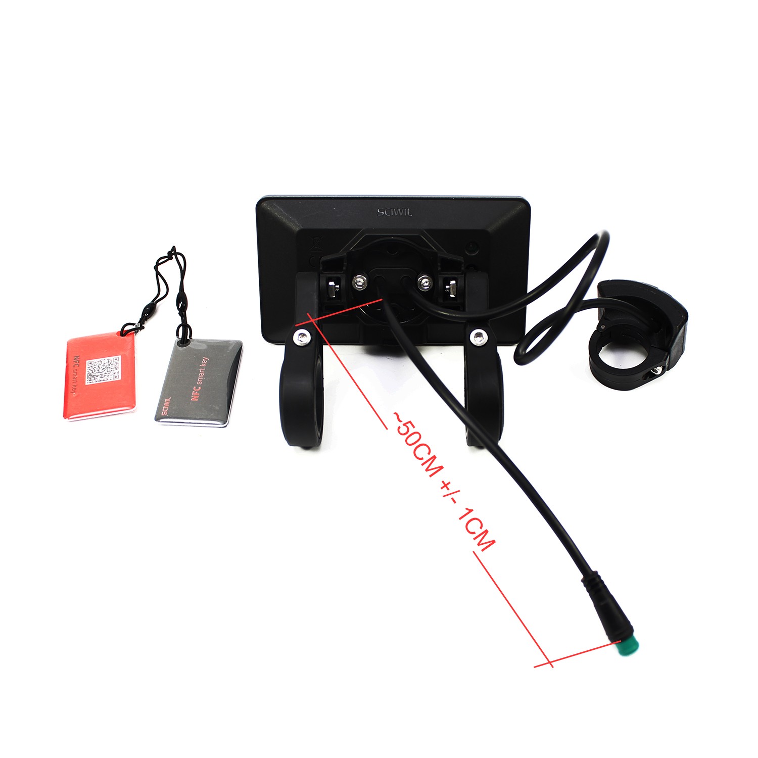 E-Bike Display 24V-72V LCD Colour Display Power Speed PAS Gear Control with NFC