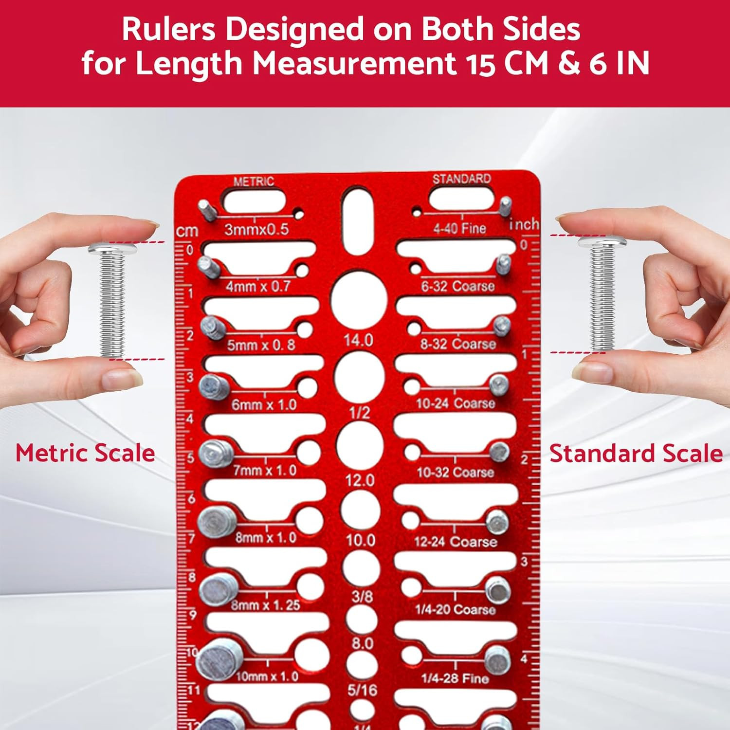 55 Nut and Bolt Thread Checker Thread Checker Standard and Metric