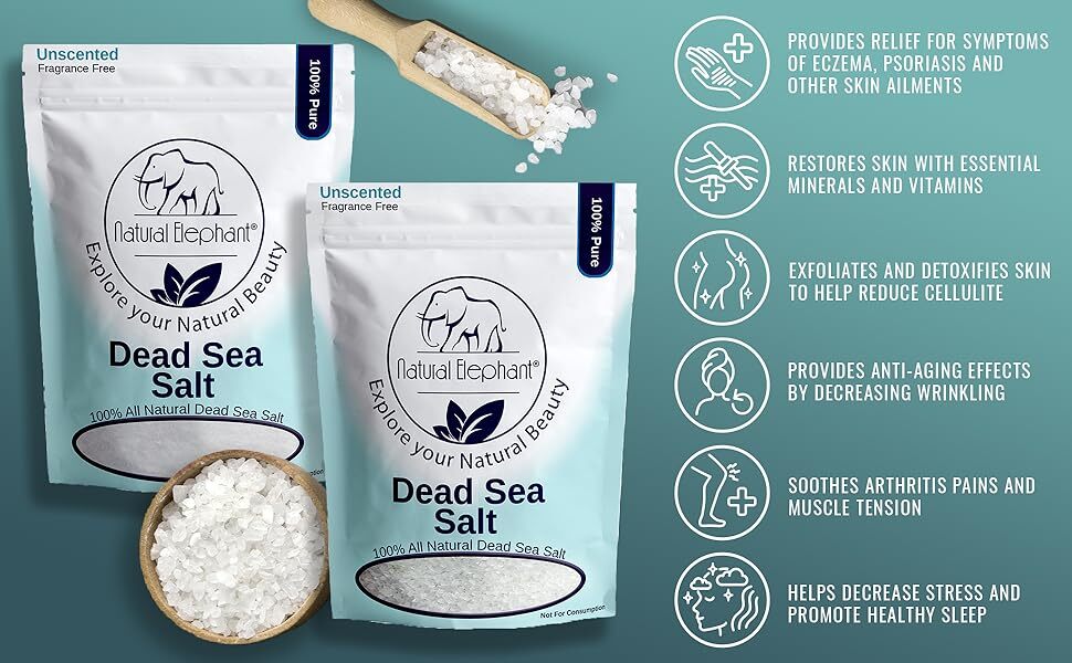 Dead Sea Salt Coarse Grain 1lb, 2lb, 5lb, and 10lb