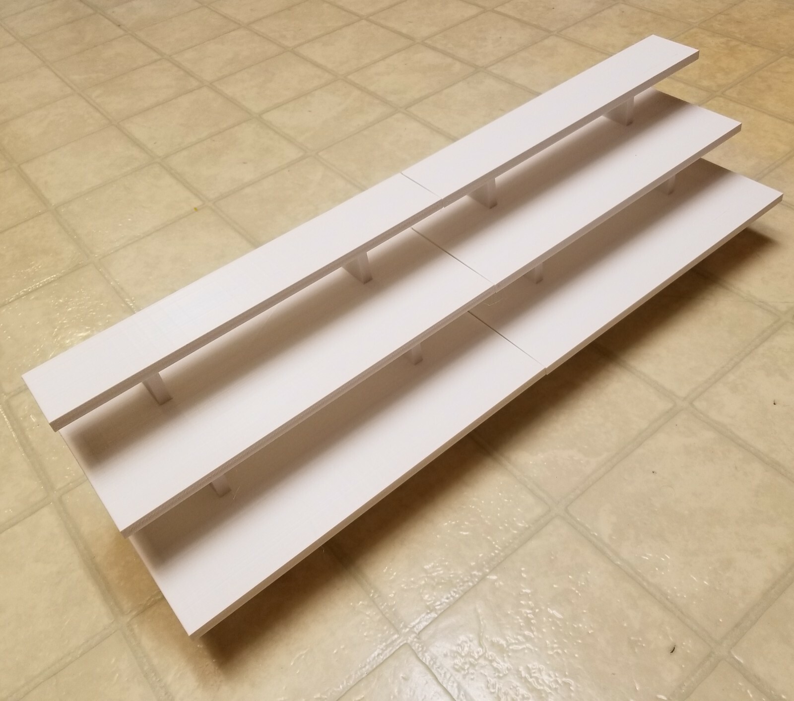 10 inch 3-Tier White Funko Pop! Display Shelf Stand with Equal Length Shelves