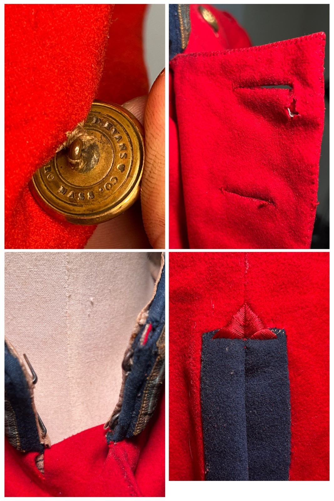 ORIGINAL NAMED Indian Wars Boston Militia National Lancers Unform Tunic Pants