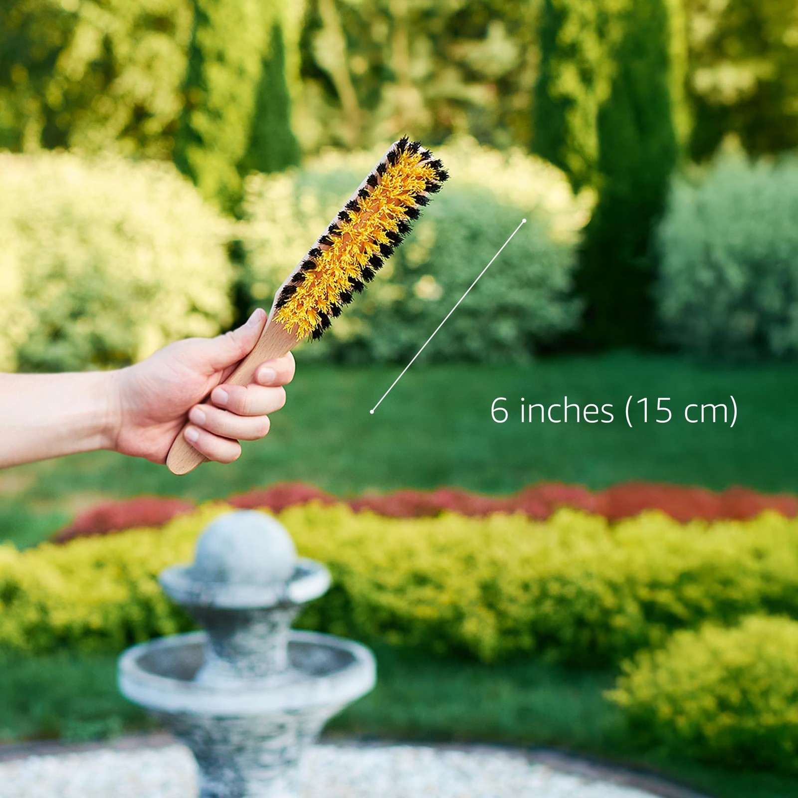 Carpet Cleaning Brush, Scrub Brush with Handle for Floor Black and Yellow