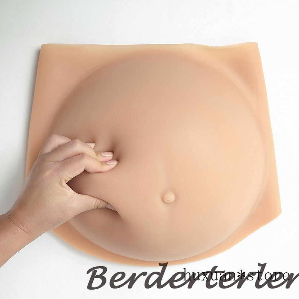7200g Twin Silicone Belly Woman Pregnant Fake Belly Simulation Men's Beer Belly