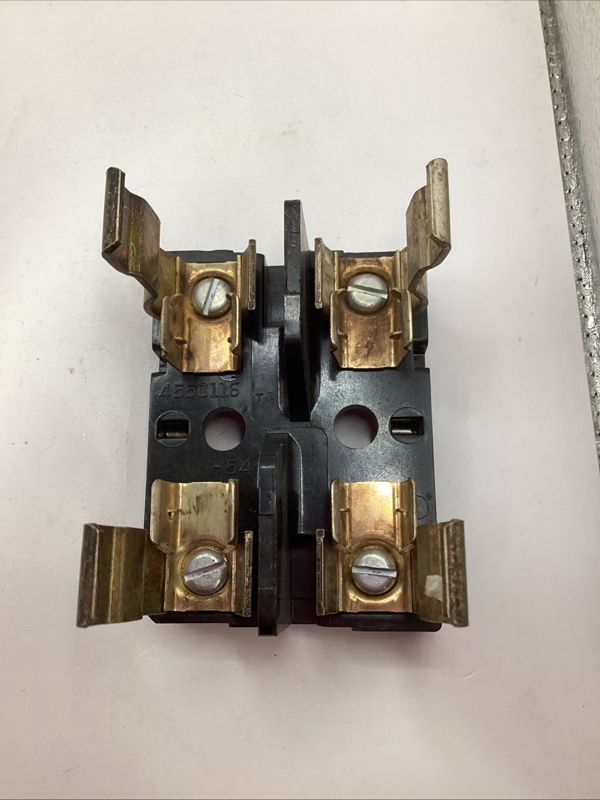 GE PULLOUT FUSE HOLDER 455C116 60 AMP USED