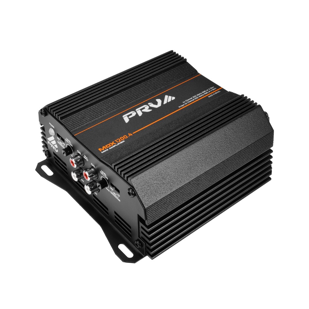PRV MDX1200.4 2 Ohm Mini 4 Channel Amp 4x 300 Watts Compact Car Audio Amplifier