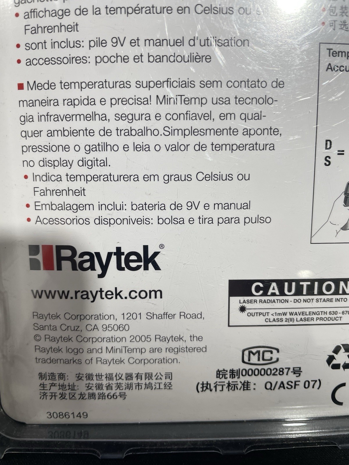 Raytek MiniTemp MT4 Infrared Thermometer Laser IR Temp Gun New