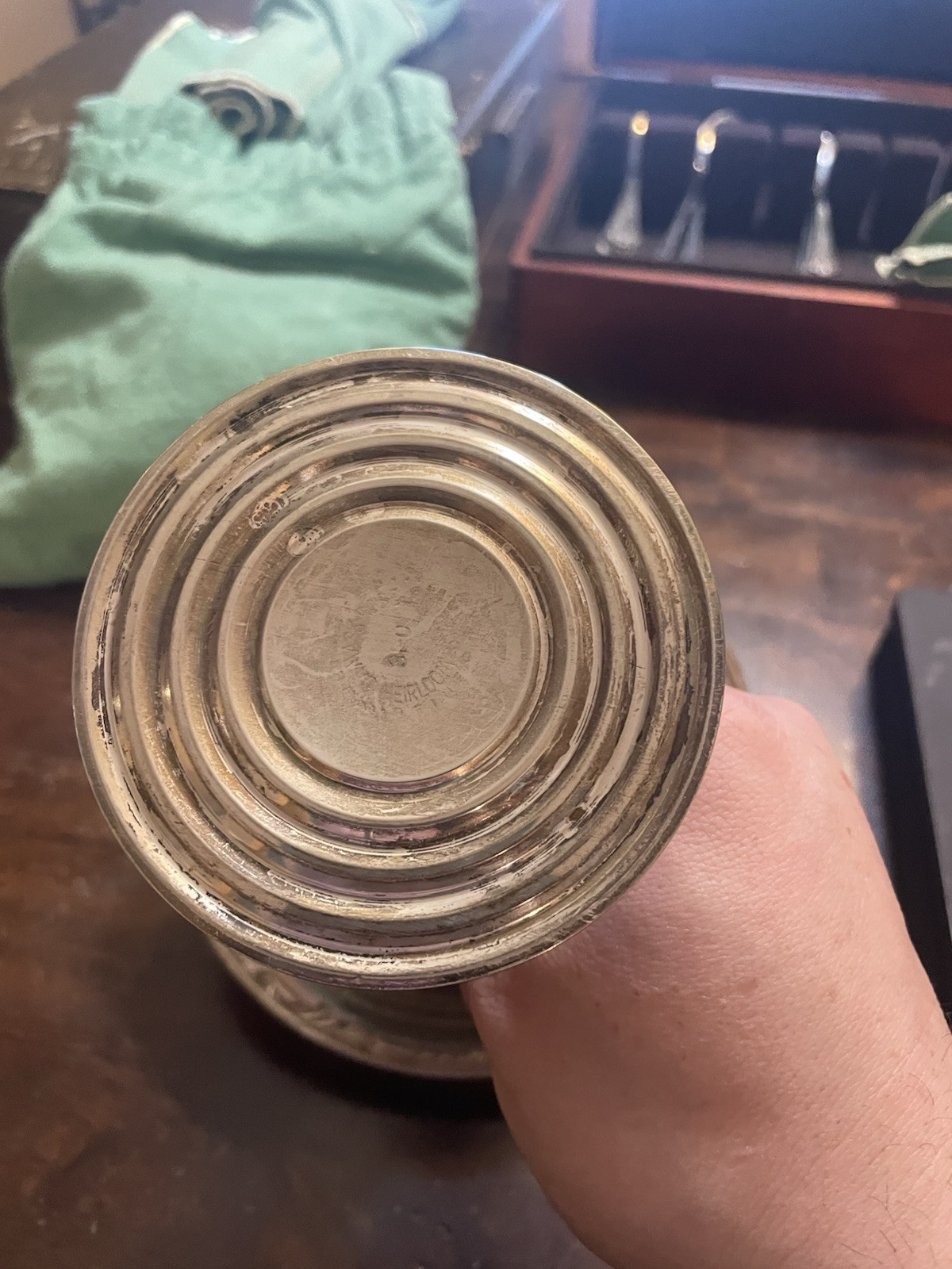 Oneida "Damask Rose" Sterling Silver Weighted Compote. S