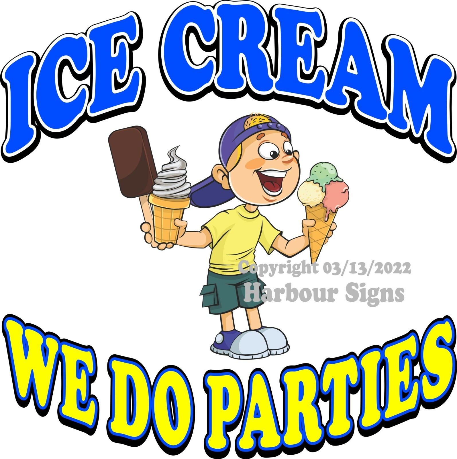 Ice Cream  We do Parties DECAL (Choose Your Size) Cater Concession Food Sticker