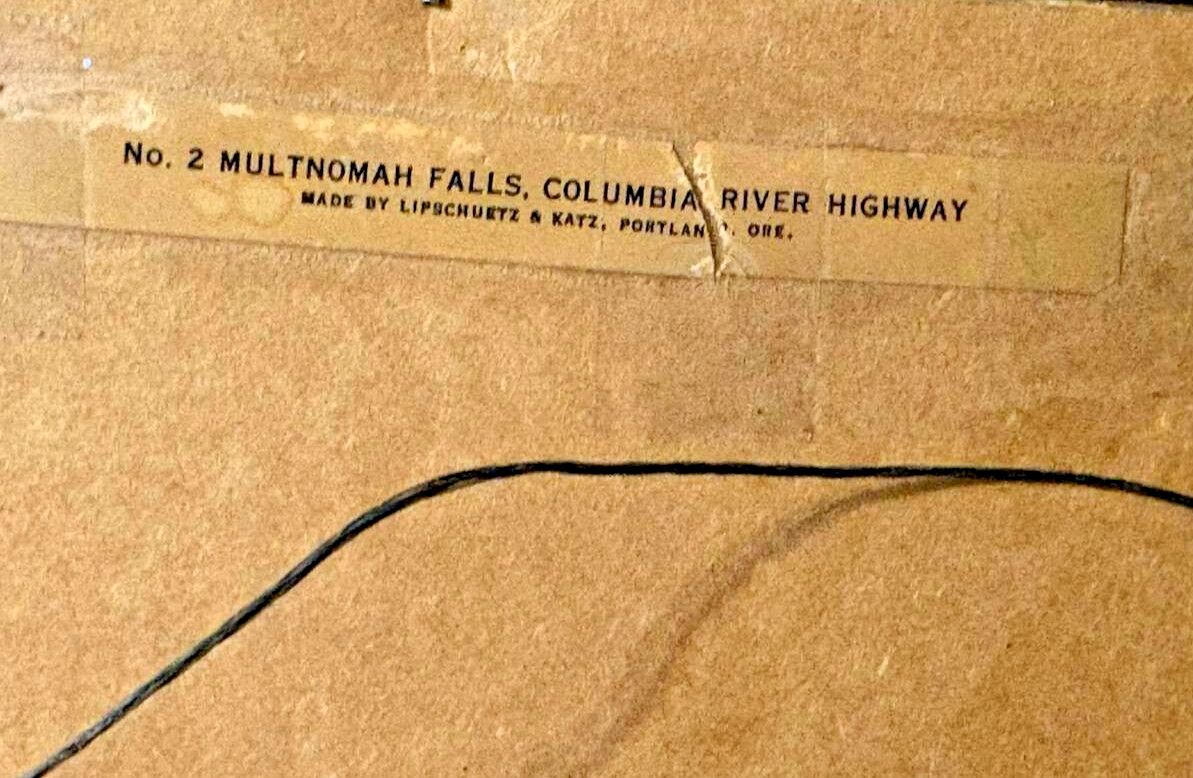 Rare #2 Multnomah Falls Framed 9-1/2"x17" Arthur Prentiss Photograph