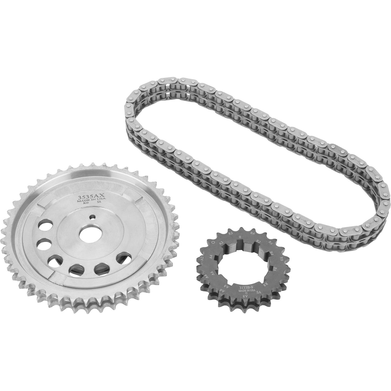 LS Double Roller Billet Timing Set, 1 Bolt, 4 Sensors