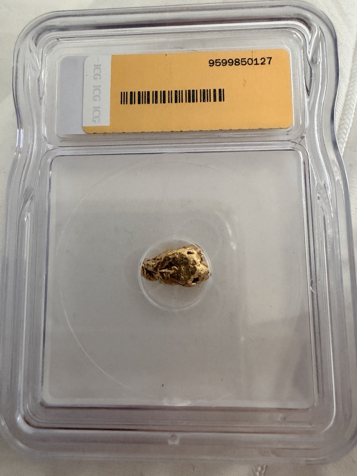 ICG Genuine Gold Nugget 2.44 Grams - Gold Foil Label!