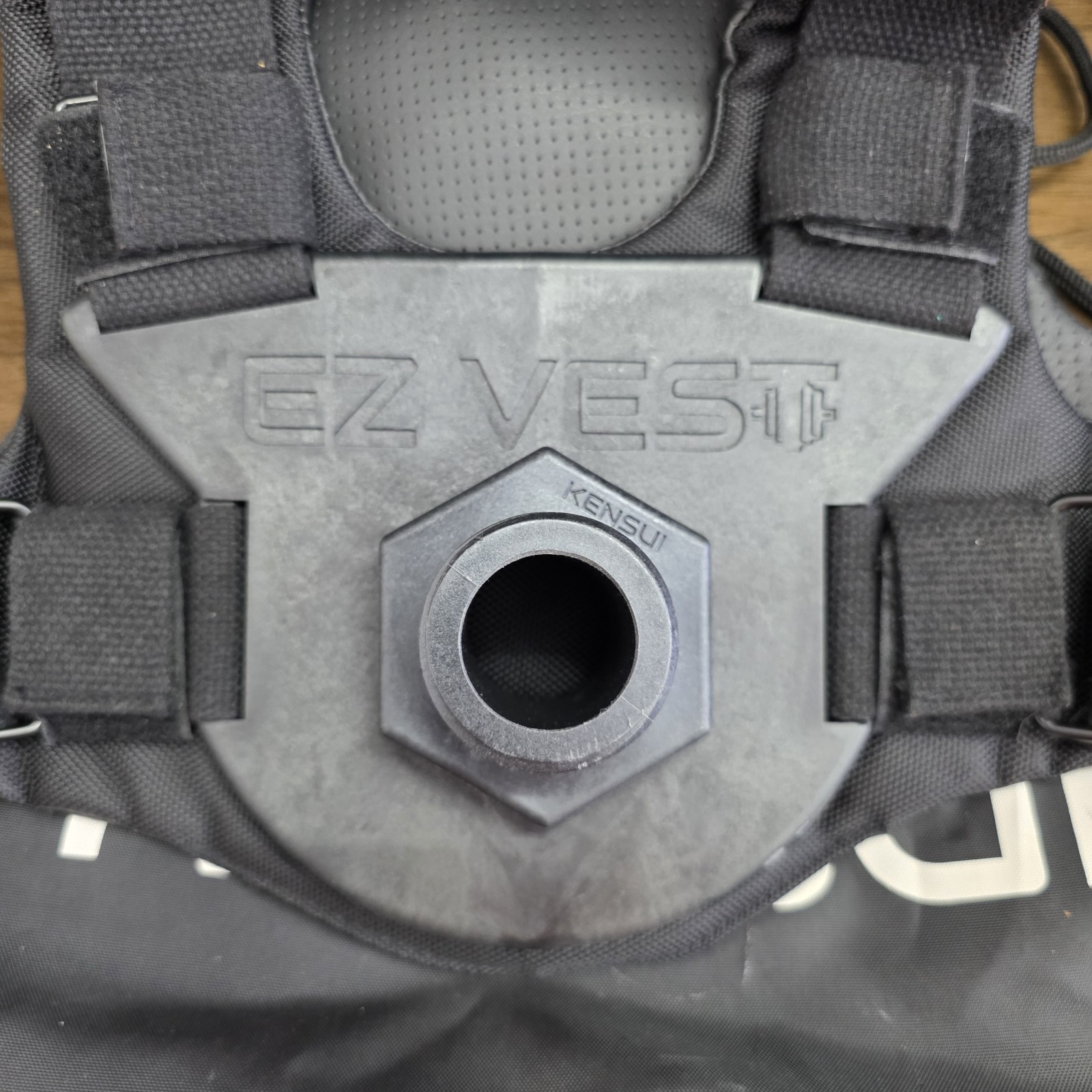 Kensui EZ-Vest Version 1 Weighted Vest Black Nylon One Size Plate Loaded