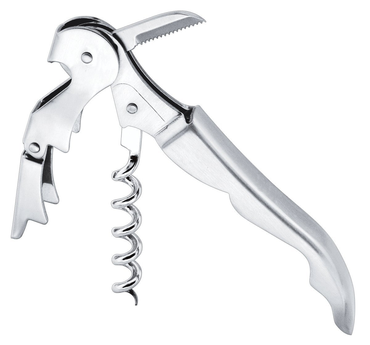 1 - 60 Stainless Corkscrew Doubled Hinged Waiters Wine Bottle Opener Foil Cutter