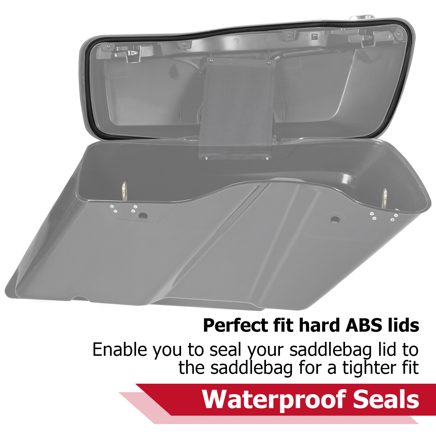 5" Stretched Extended Hard Saddle Bags For 93-13 Harley Street Glide Road King