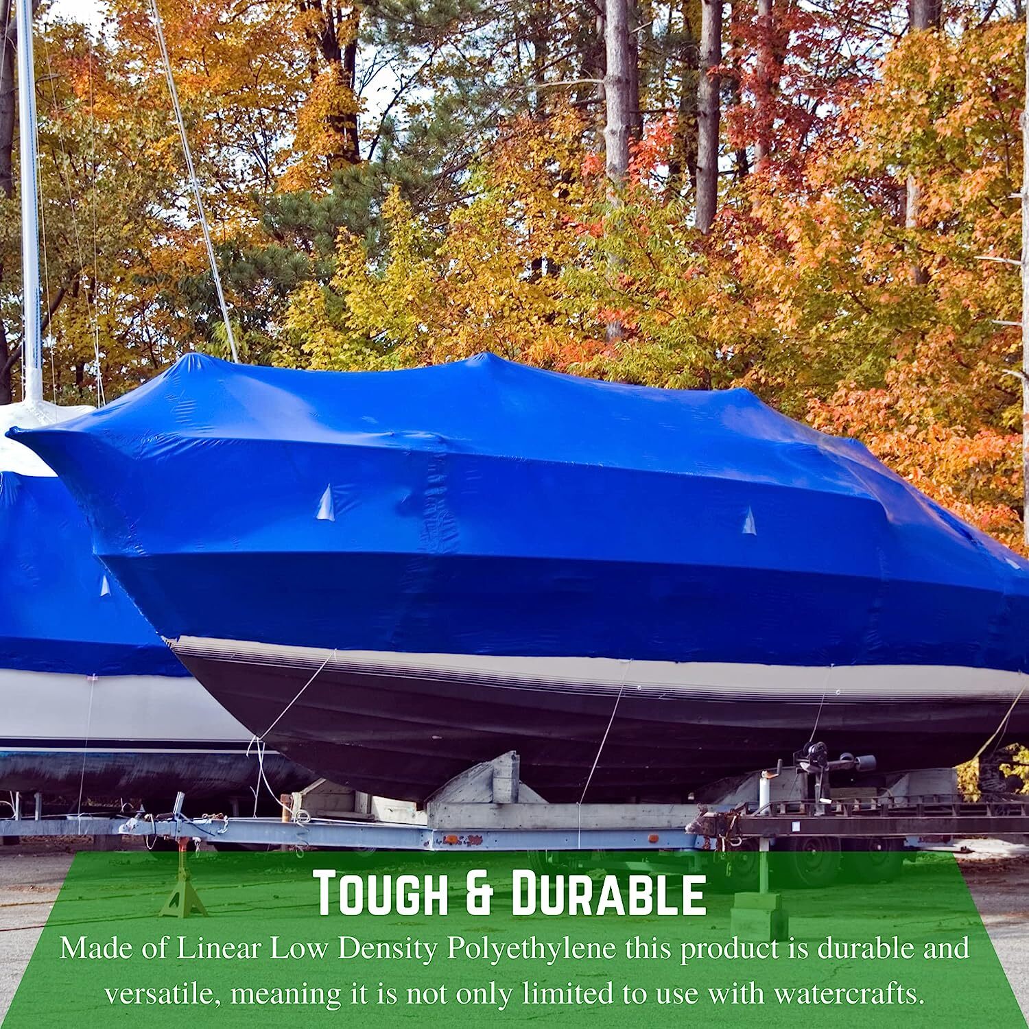 Polyethylene Plastic Shrink Wrap - 7 mil, Blue Shrink Film