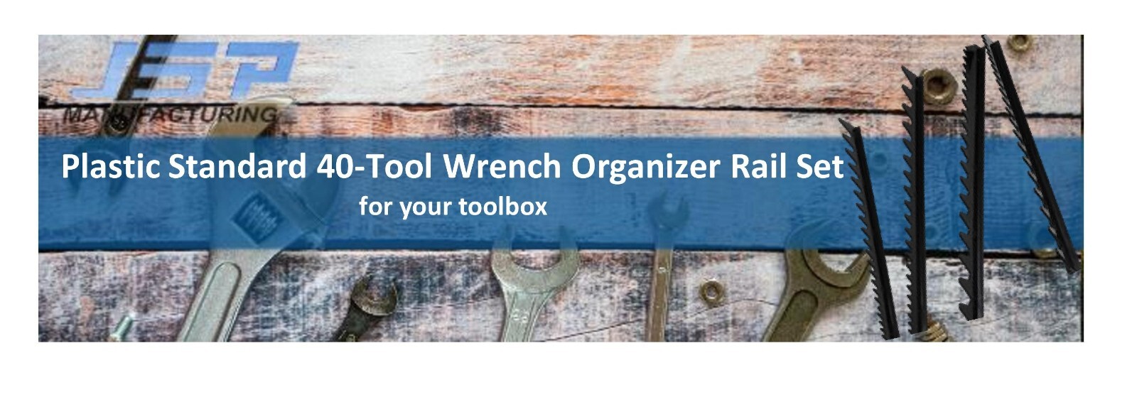 Wrench Holder Rail Set Holds 40 Tools Hand Storage Wrench Organizer
