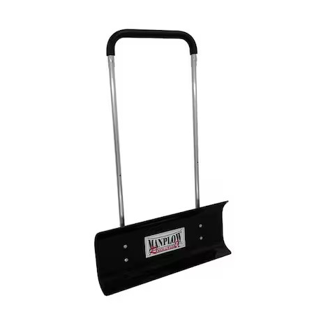 Manplow Revx32 Snow Pusher, 32 In W X Plastic Blade, 50 In L Aluminum Handle