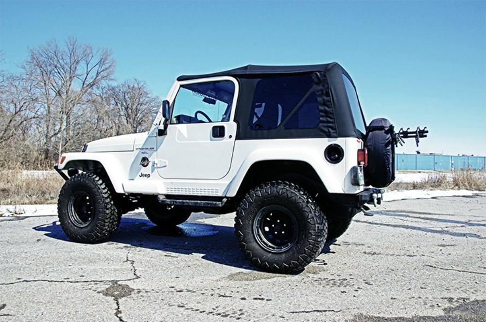 Rough Country Replacement Soft Top|Black 97-06 TJ for Wrangler Full Steel Doors