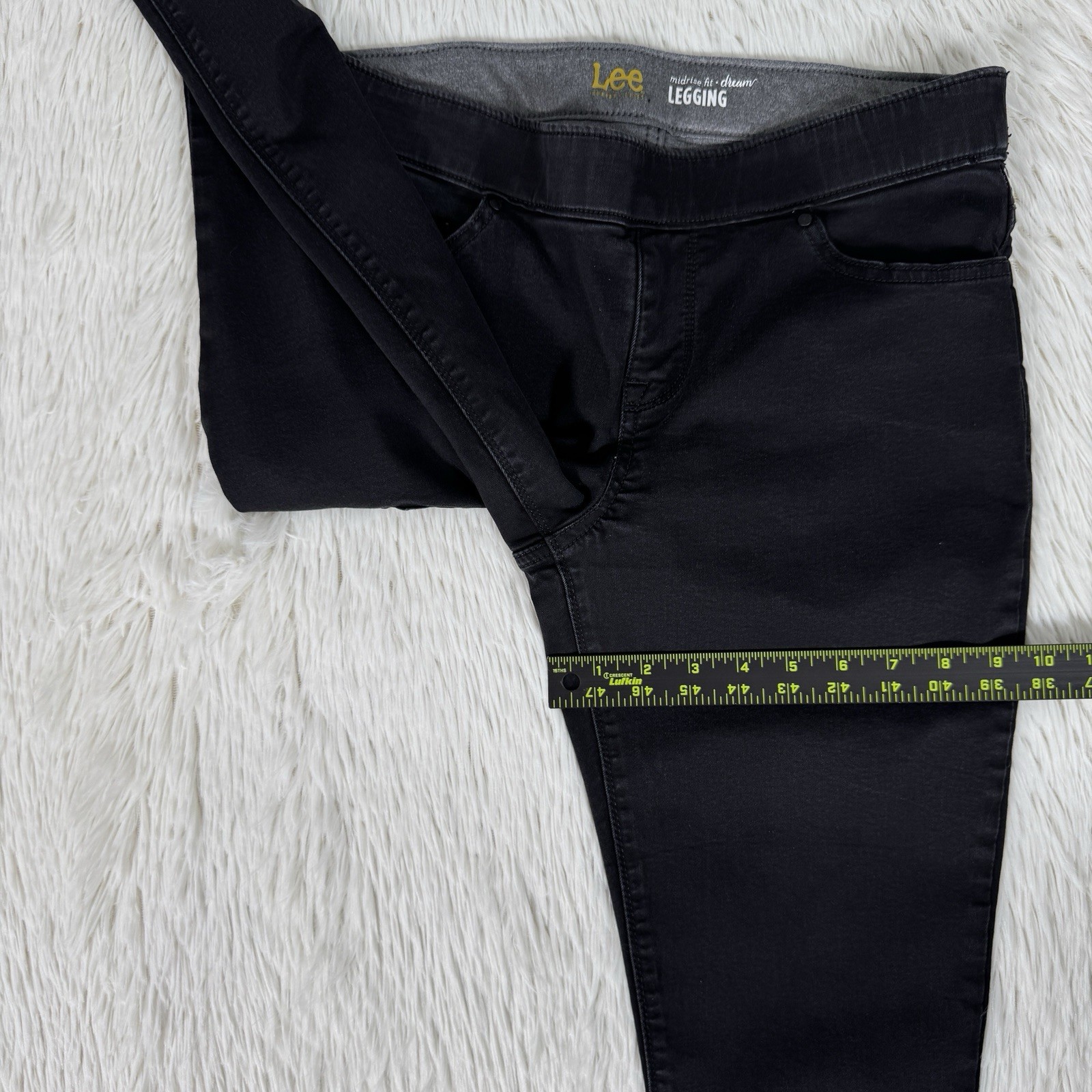 Lee Modern Series Black Mid-Rise Dream Legging Denim Jeans Women's Size 8M