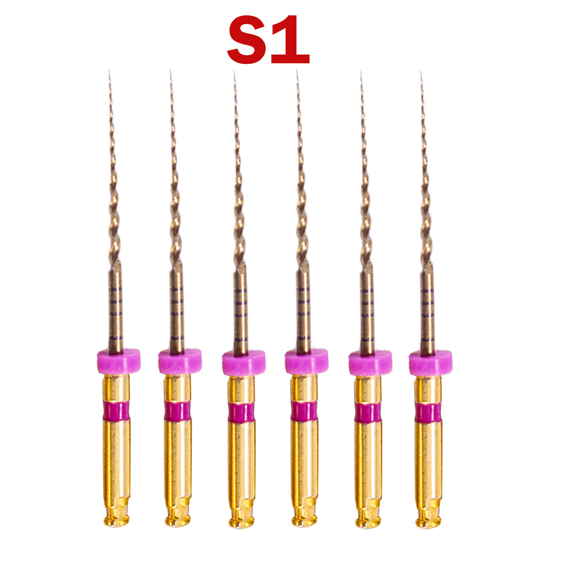 6pcs Dental Endo Rotary Files X-Pro Gold Taper SX-F3 25MM NITI root canal Files