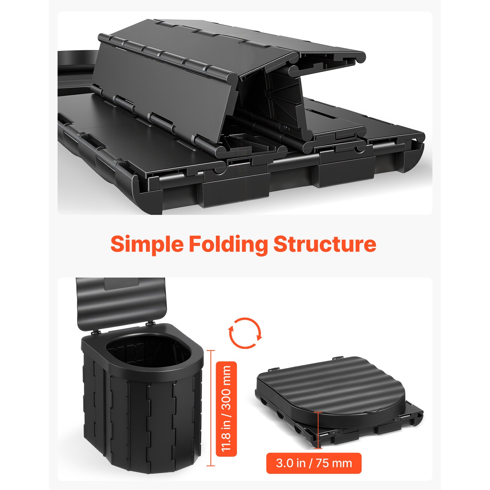 Uimoso Portable Folding Outdoor Camping Toilet Tent for Travel, Supports 330 lbs