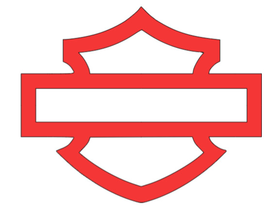 Vinyl Car Decal Sticker - Harley Motorcycle Replica Style Bar Shield bike helmet