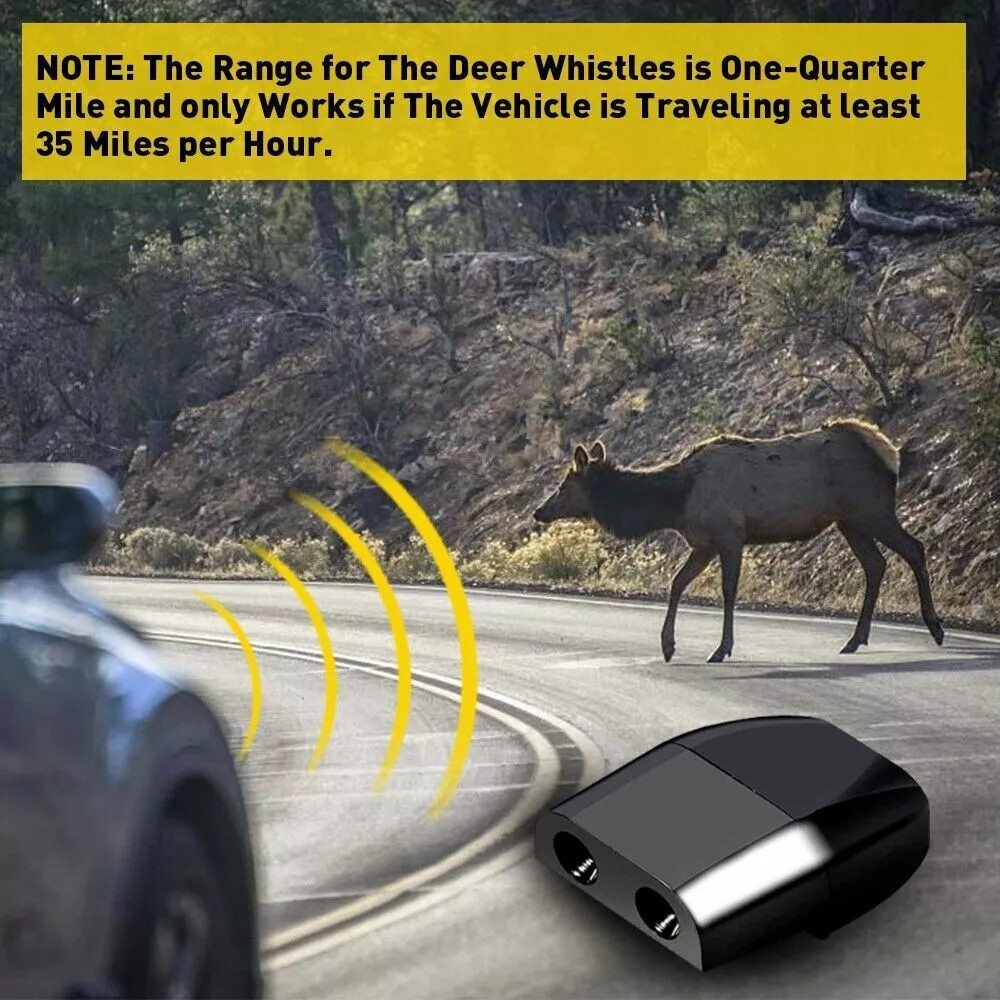 8x Deer Whistles Sonic Wildlife Warning Device Animal Alert Car Safety Accessory
