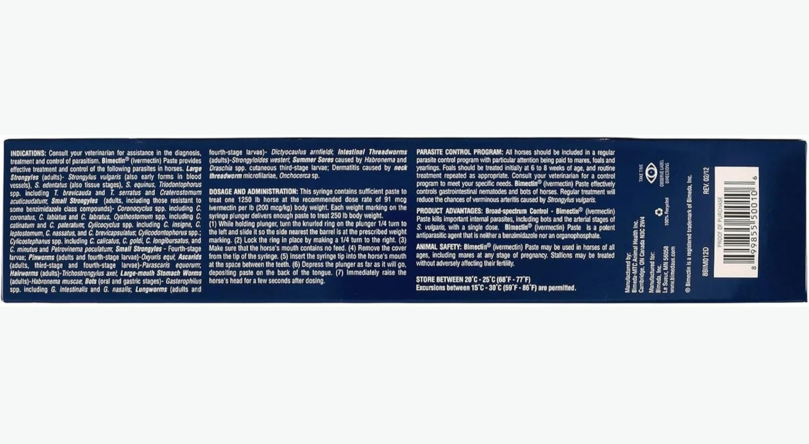 6 pack Horse Dewormer Apple Flavor Paste (Six doses) EXPIRY 3/31/2026