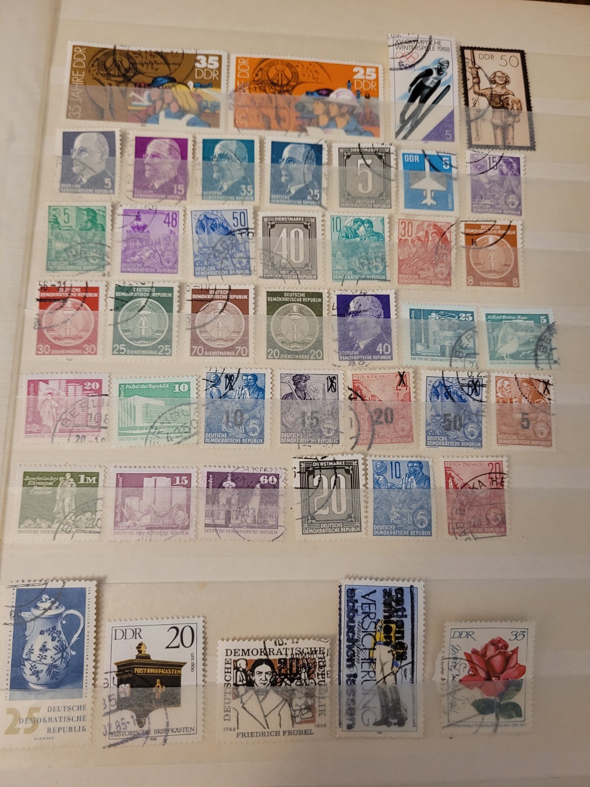 German Stamps Collection * 108 Stamps * DDR * East Germany * #19 *