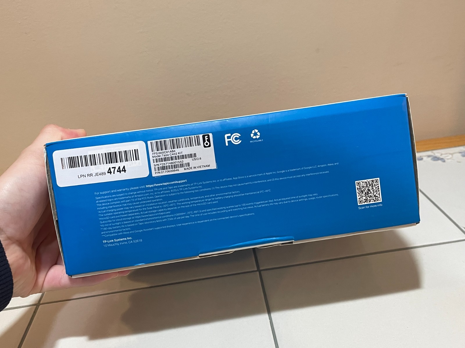 Tapo Outdoor Camera Tapo C402 KIT – Solar Powered 1080P – White