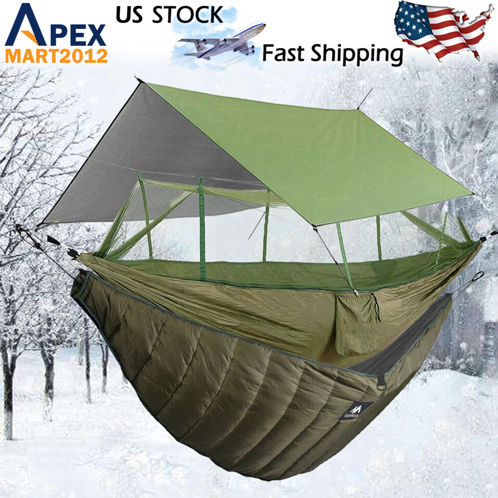 Camping Hammock with Mosquito Net, Rainfly Tarp, Underquilt